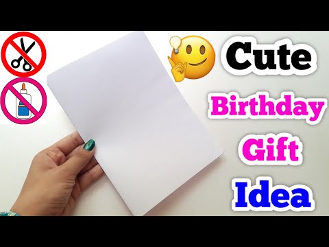 😍 no glue no scissors 😍 beautiful birthday gift making • how to make birthday gift • birthday card 