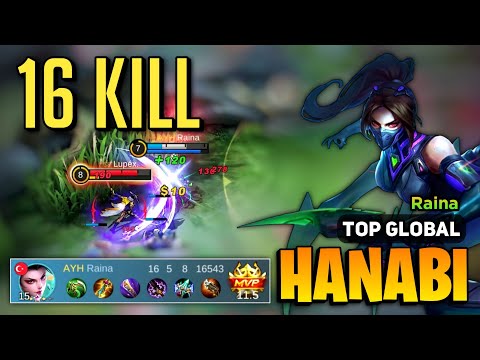 Hanabi Best Build 2023 [ Hanabi Gameplay Top Global ] By raina - Mobile Legends