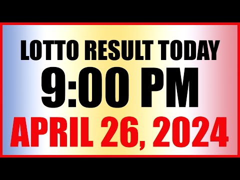 Lotto Result Today 9pm Draw April 26, 2024 Swertres Ez2 Pcso