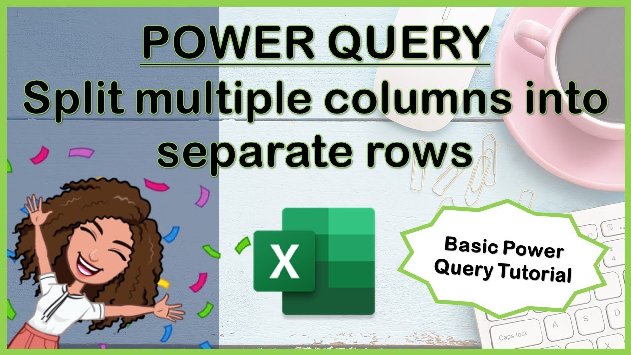 Split data in power query: split data from rows to columns using power query