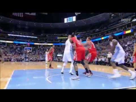 Donatas Motiejunas, Dwight Howard both block Jusuf Nurkic