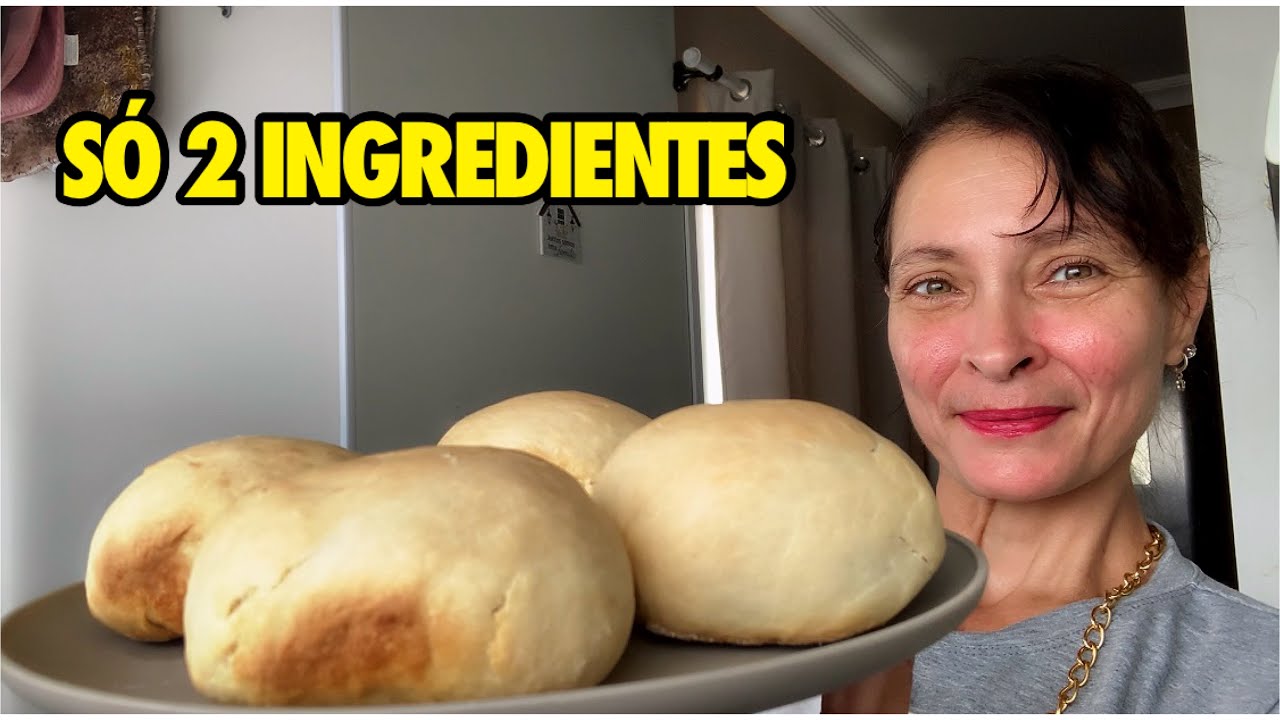 PÃO DE 2 INGREDIENTES, SEM FERMENTO, SEM OVO, SEM ÓLEO SIMPLES E ECONÔMICO
