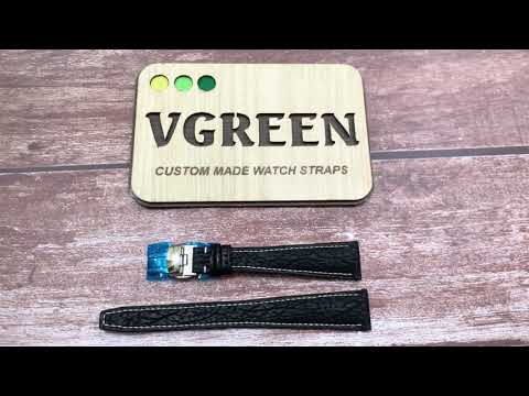 Full Grain Shark Skin Leather Custom Strap For Maurice Lacroix Pontos Butterfly Watch