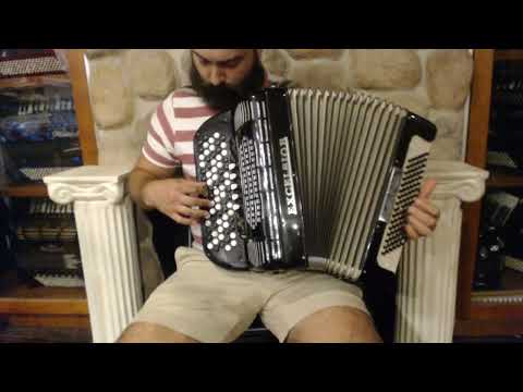5654 -  Black Excelsior Mod. 606 Chromatic Button Accordion C LMM 77 96 $1499