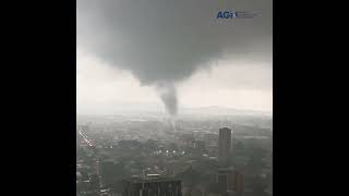 Cambio de temperatura provoco remolino de ayer