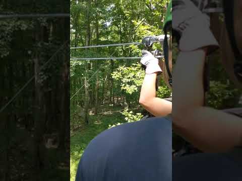 Zipping at the Pipestem zip course.