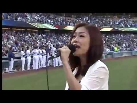 [무반주] Lena Park(박정현) - US National Anthem(미국국가) & 애국가 @2012 LA Dodgers vs Chicago Cubs 메이저리그 NO리버브