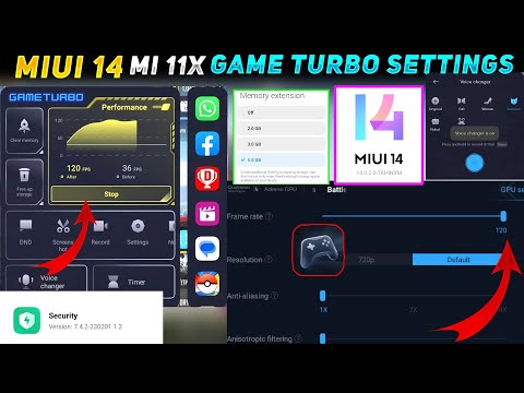 MIUI 14 Game Turbo 7.4.2 Best Settings ✅💥 60Fps No Lag Mi 11x Game Turbo Settings 👍