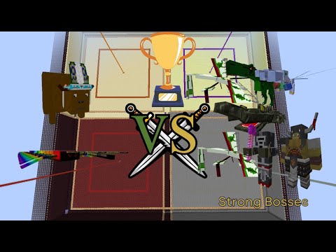 Pig Mage, Chief Thunderhooves, and Rainbow Centipede vs Strong Bosses | Minecraft 1.6.4