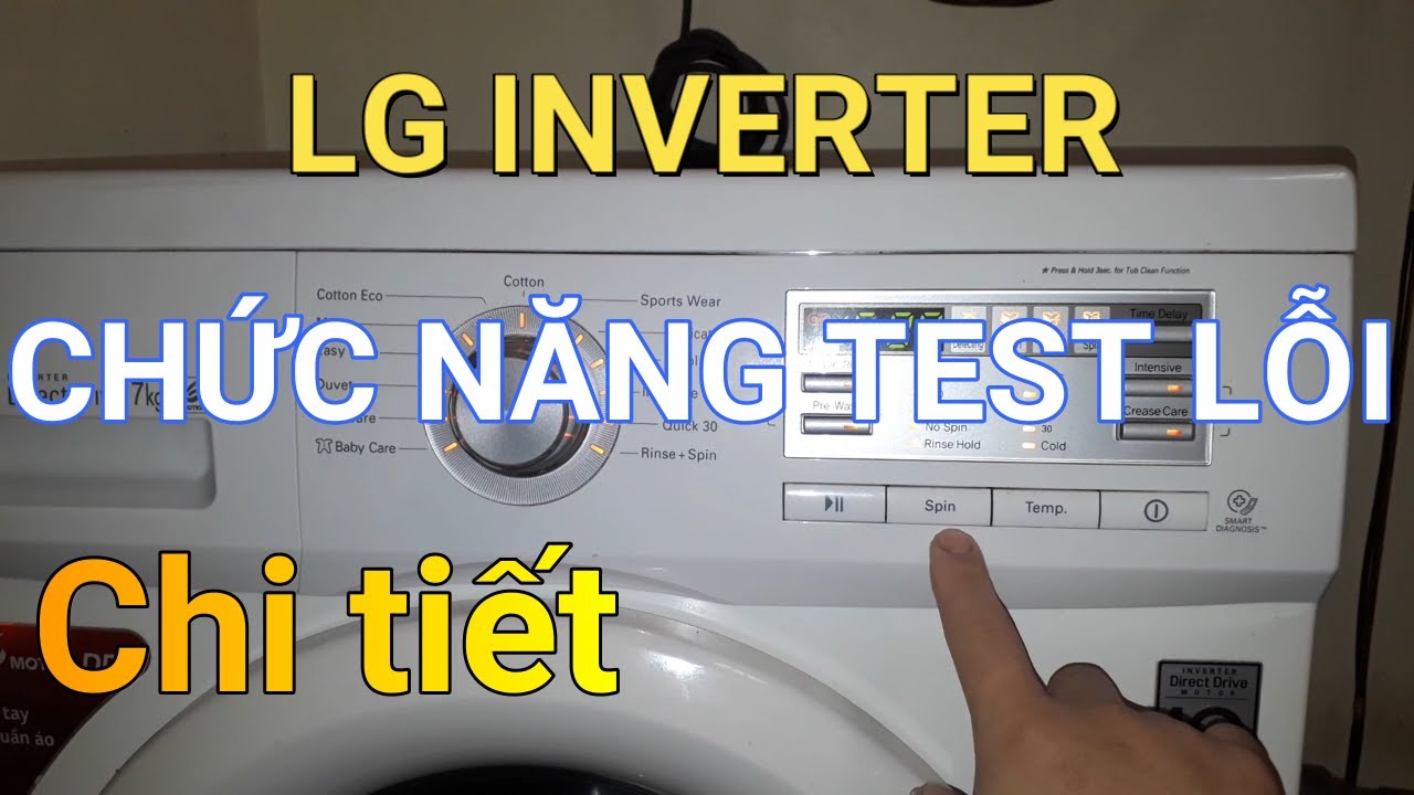 Test lỗi máy giặt LG inverter