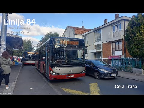 Linija 84: Nova Galenika - Zeleni Venac (cela trasa)
