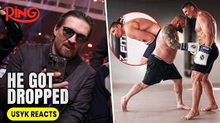 Oleksandr Usyk Reacts To Rico Verhoeven Getting Dropped by Taking A Punch From Eddie Hall!
