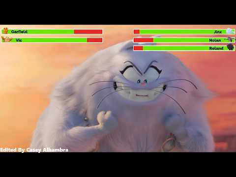 The Garfield Movie (2024) Final Battle with healthbars 2/2