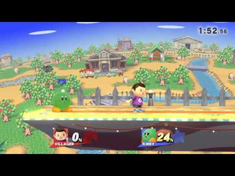 SSB4 Villager's moves