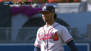 Ozzie Albies MIC'D UP and gives fun interview during 2nd Inning of Braves-Padres game!