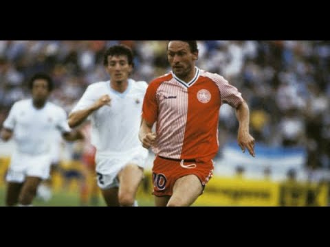 1986WC Preben Elkjær "3 Goals, 2 Assists" vs Uruguay 6-1 (World Cup Group Stage) | All touches