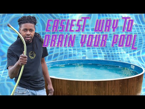 image-How do you drain a pool with a hose and pump?