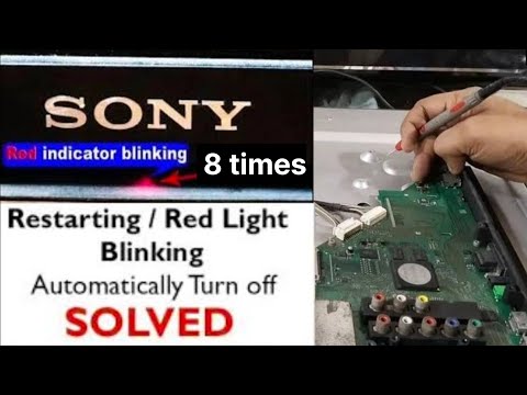 8 time red light blinking Sony led tv how to repair ! Sony error codes #8_times_blinking #sony_error