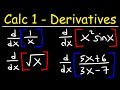 Calculus 1 Derivatives