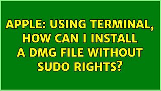 Apple: Using terminal, how can I install a DMG file without sudo rights?