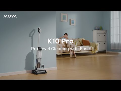Mova K10 Pro Belaidis dulkių siurblys, baltas video
