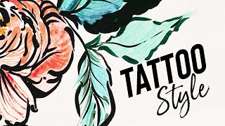 Tattoo Watercolor Roses Step by Step