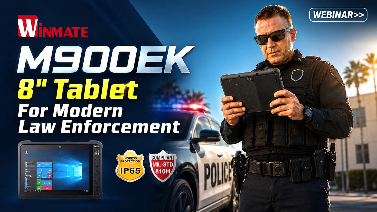 법 집행 현장 작전용 8인치 러기드 태블릿 | Winmate M900EK