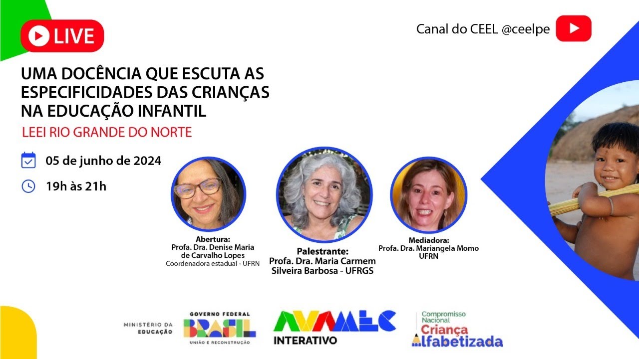 LEEI Rio Grande do Norte - Docência que escuta as especificidades das crianças na educação infantil