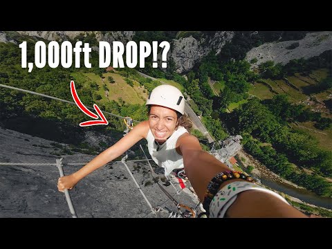 Scalare la via ferrata più TERRIFICANTE della Spagna (ci ha quasi spezzato la vita!)