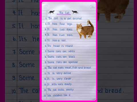 15 Lines Essay on Cat in English | Essay on Cat in English | Cat essay in English | #essay #shorts