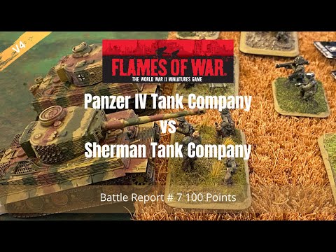Flames of War V4 Battle Report #7 Americans vs Germans 100 Points