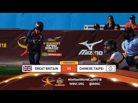 Highlights | G8 Great Britain vs Chinese Taipei  | 2024 WBSC U-18 Women's Softball World Cup Group A