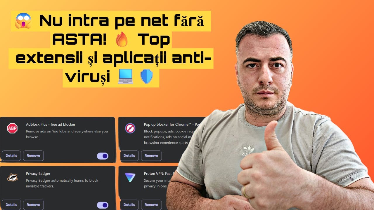 😱 Nu intra pe net fără ASTA! 🔥 Top extensii și aplicații anti-viruși 💻🛡️