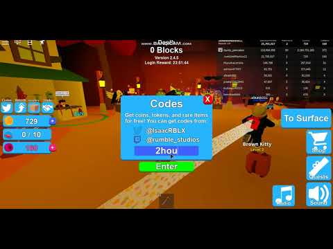 Roblox All Mining Simulator Codes 2019!