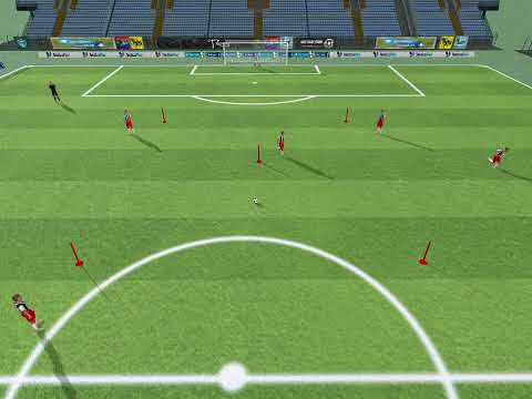 Fussballtraining - Torschuss - Torschuss nach Passkombination 7 in 1 Variante 7