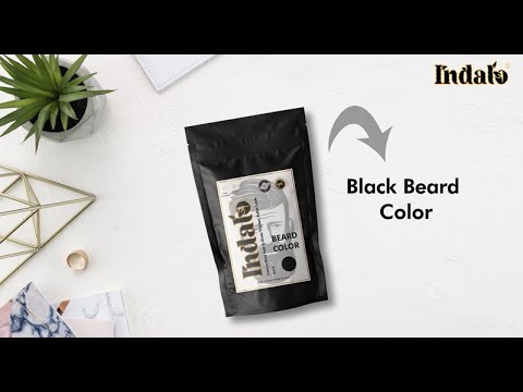 Indalo black beard color- 100g long-lasting, ammonia free be...