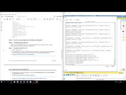 CCNA2 Lab 3.2.4.9 - Troubleshooting VLAN configurations