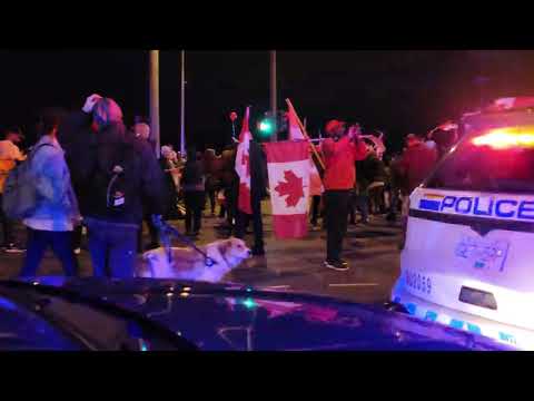 Surrey BC Freedom Convoy at Pacific Border Crossing Feb 12, 2022 20220212 181838