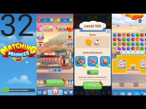 Matching Madness: Match 3 Puzzle games. Level 105 #tinytacticsgames