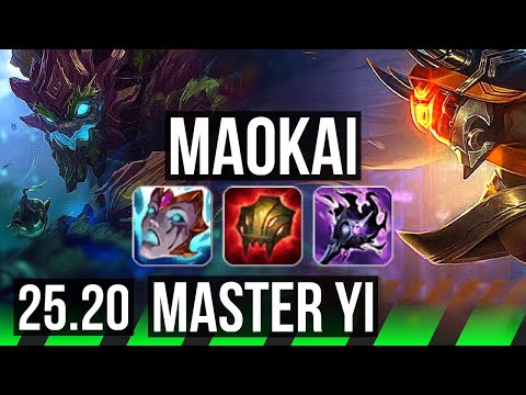 MAOKAI vs MASTER YI (JGL) | KR Master | 25.20
