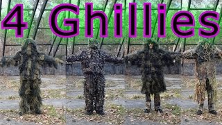 Airsoft: 4 x Ghillie unboxing und test.