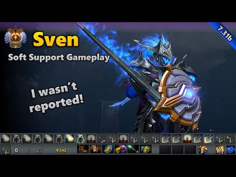 Sven 4 Support - Immortal Gameplay | Dota 2 7.31c