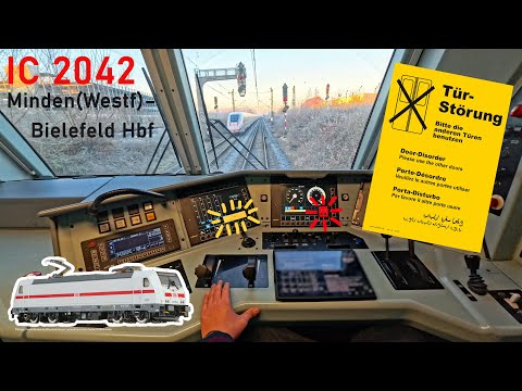 Türstörung! | IC 2042 Minden - Bielefeld Hbf | Führerstandsmitfahrt Baureihe 146.5