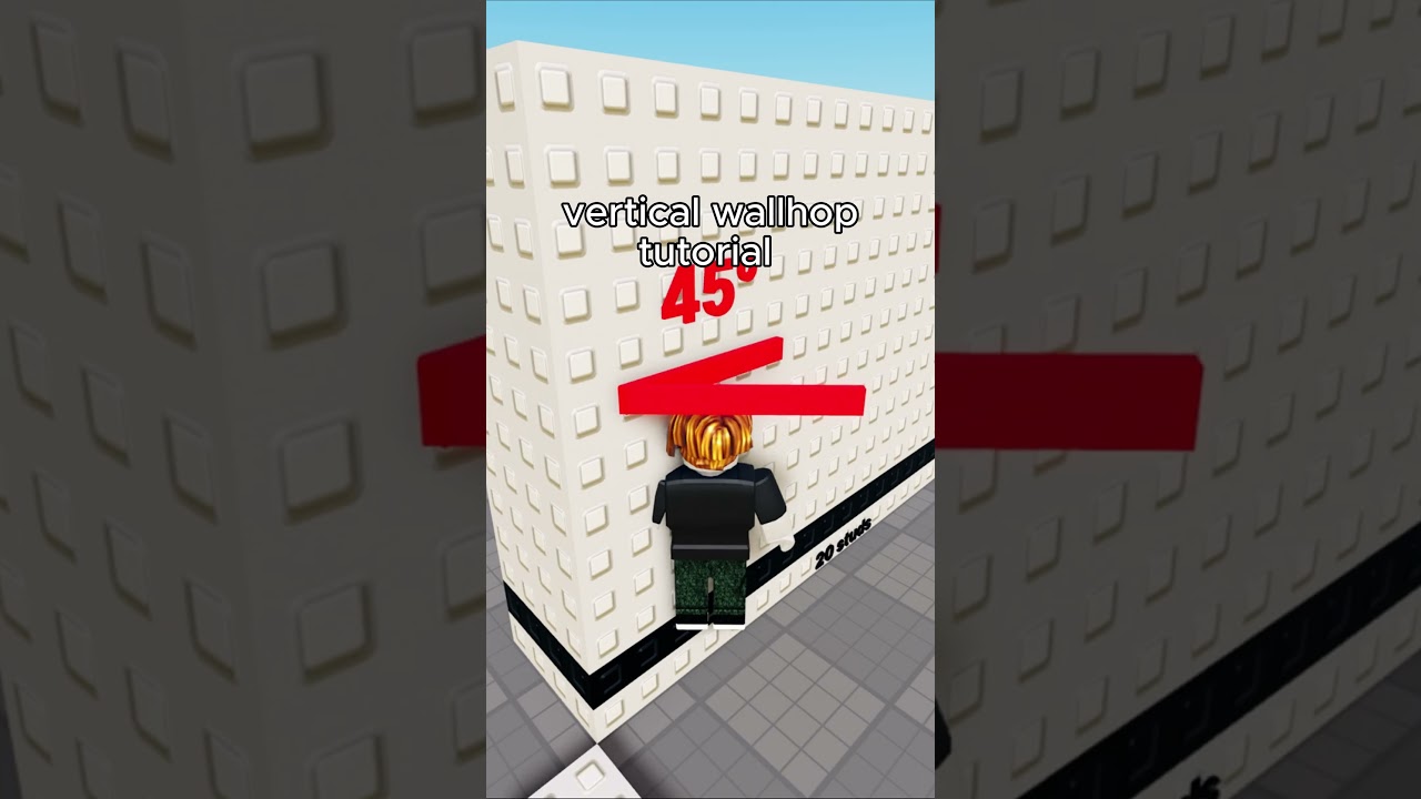 vertical wallhop tutorial 💀 #shorts #tower #troll wall hop