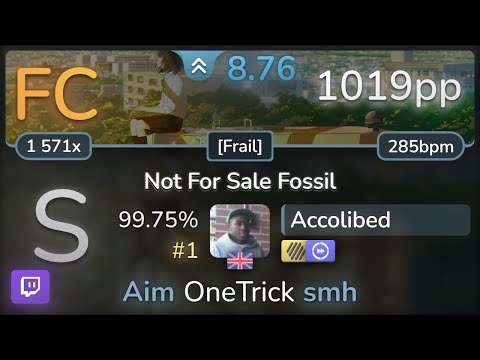🔴 8.8⭐ Accolibed | Wakeshima Kanon - Not For Sale Fossil [Frail] +HDDT 99.75% FC #1 | 1019pp - osu!