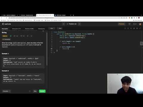 Find the Index of the First Occurrence in a String | Implement Strstr | Java