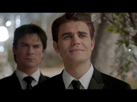 Stefan & Caroline - 8x15 #9 (Stefan watches Caroline walk down the aisle)