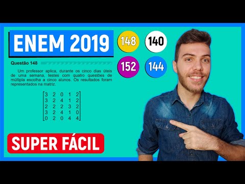 🛑MATRIZES - 148 Enem 2019 - Um professor aplica, durante os cinco dias úteis de uma semana