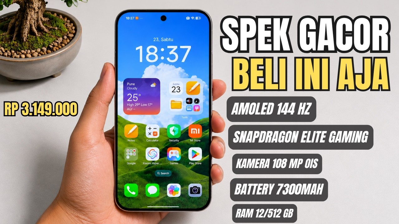 RAM 12/512GB, 7300mAh‼️HP 3 JUTAAN TERBAIK DAN BARU MEI 2026