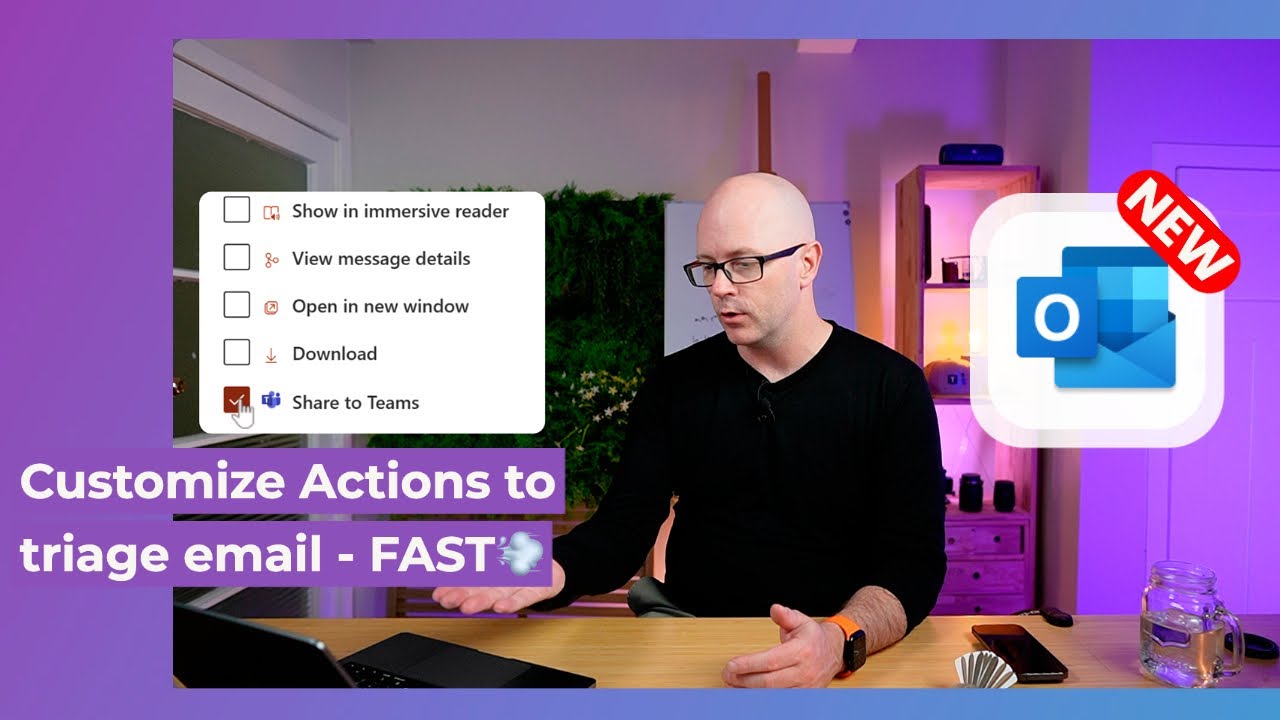 New Outlook - Actions and Quick Actions on email